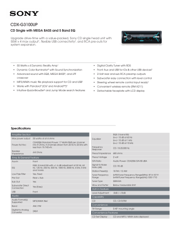 CDX-G3100UP CDX-G3100UP