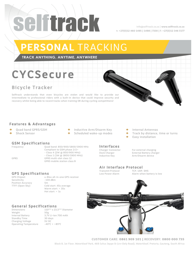 CYCSecure - Selftrack CYCSecure - Selftrack