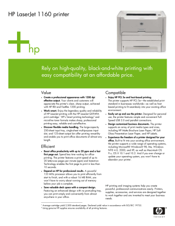 HP LaserJet 1160 printer HP LaserJet 1160 printer