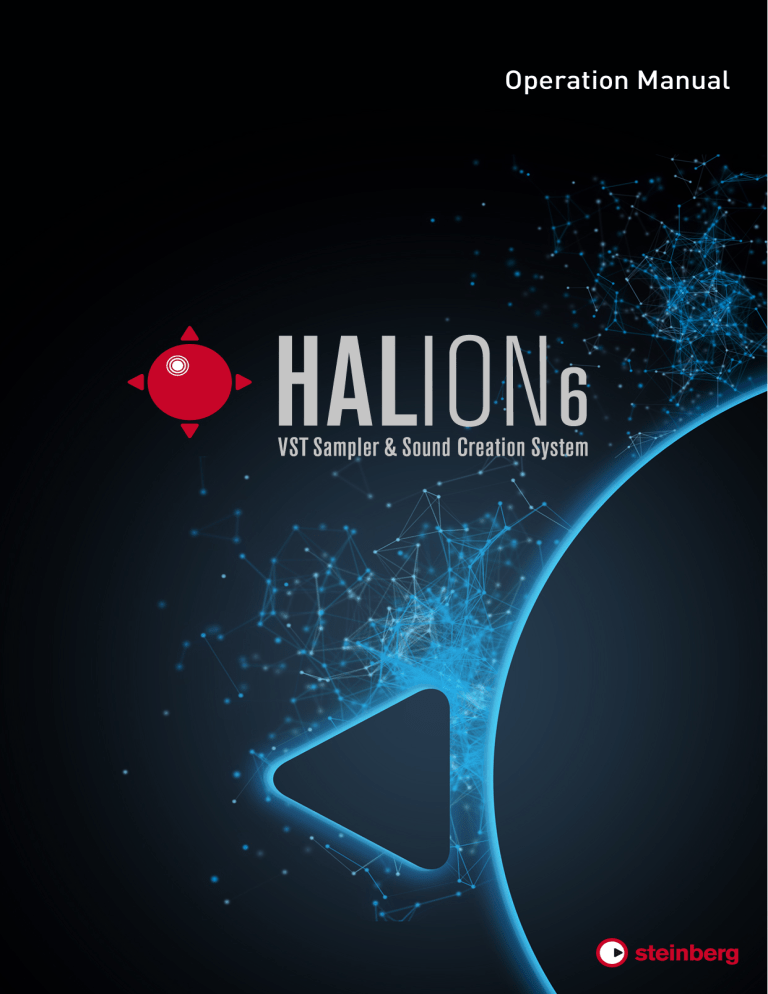 Steinberg HALion 6.0 User manual Steinberg HALion 6.0 User manual