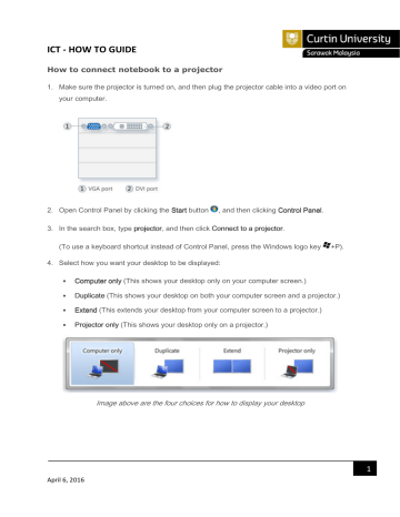 How to connect Notebook to a Projector How to connect Notebook to a Projector