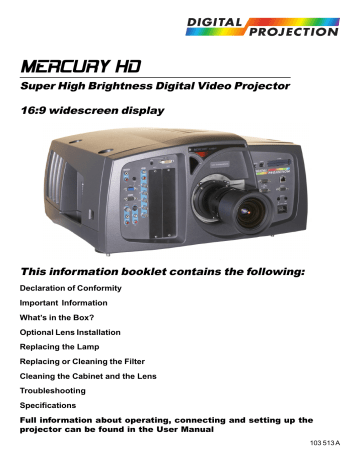 Mercury HD info.p65 - Digital Projection Mercury HD info.p65 - Digital Projection
