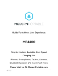 Modern Portable MP4400 manual