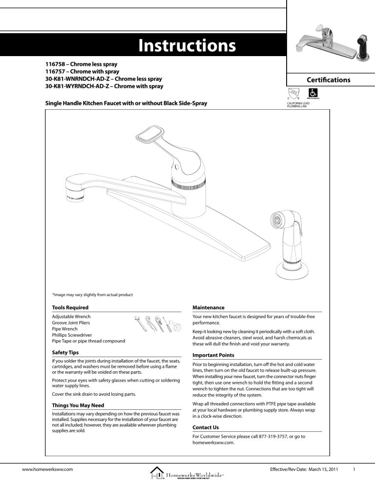 Instructions Instructions