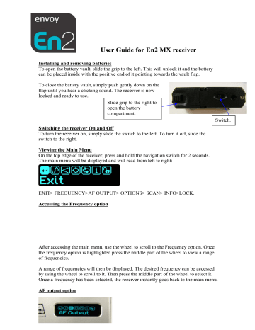 User Guide for En2 MX receiver User Guide for En2 MX receiver