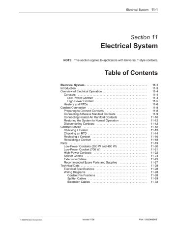 Electrical System - Nordson eManuals! Electrical System - Nordson eManuals!