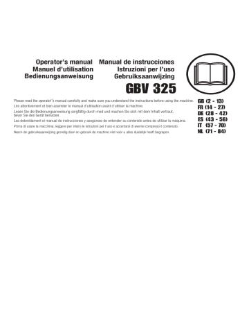 McCulloch GBV 325 User manual McCulloch GBV 325 User manual