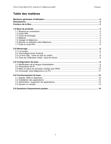Point of View MOB-3515 Mode d'emploi | Manualzz Point of View MOB-3515 Mode d'emploi | Manualzz
