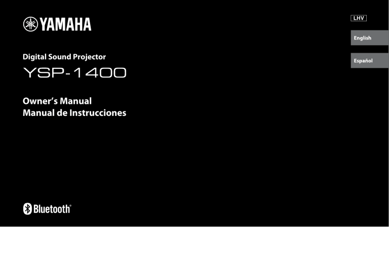 Yamaha YSP-1400 Owner's manual Yamaha YSP-1400 Owner's manual