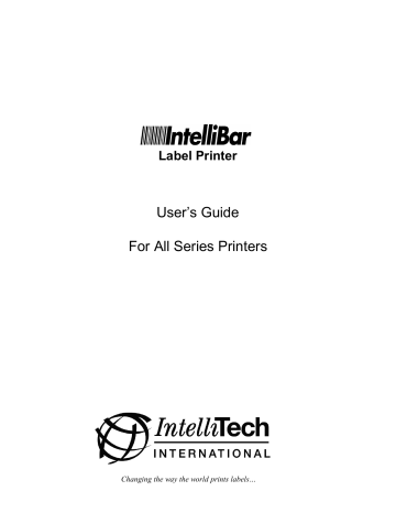 User`s Guide For All Series Printers User`s Guide For All Series Printers