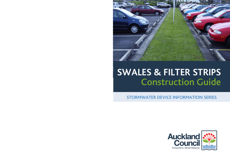 Swales and filter strips Construction guide Swales and filter strips Construction guide