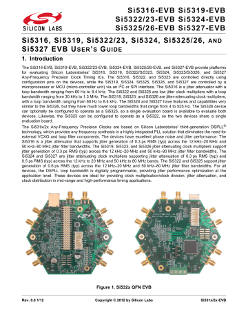 Silicon Labs Si5316/19/22/23/24/25/26/27-EVB User's Guide | Manualzz Silicon Labs Si5316/19/22/23/24/25/26/27-EVB User's Guide | Manualzz