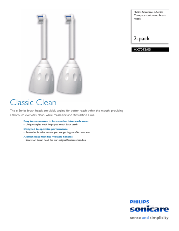 HX7012/05 Philips Compact sonic toothbrush heads HX7012/05 Philips Compact sonic toothbrush heads