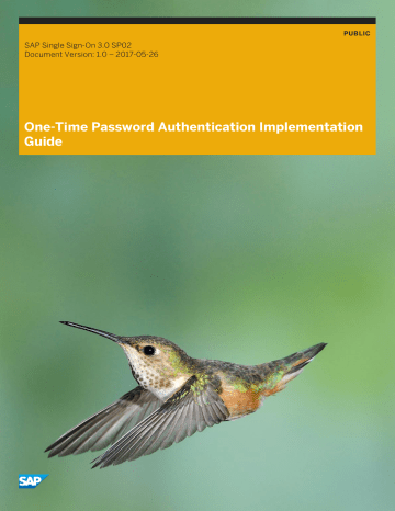 One-Time Password Authentication Implementation Guide | Manualzz One-Time Password Authentication Implementation Guide | Manualzz