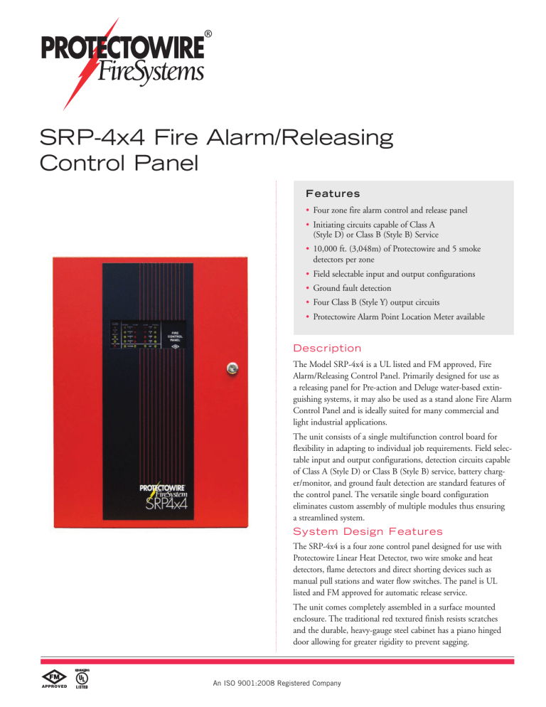SRP-4x4 Fire Alarm/Releasing Control Panel SRP-4x4 Fire Alarm/Releasing Control Panel