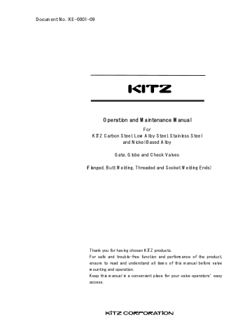 Operation and Maintenance Manual Operation and Maintenance Manual
