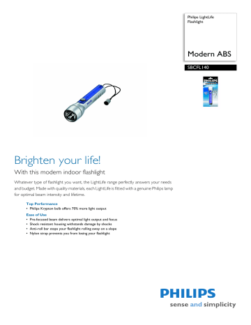 SBCFL140/01B Philips Flashlight SBCFL140/01B Philips Flashlight
