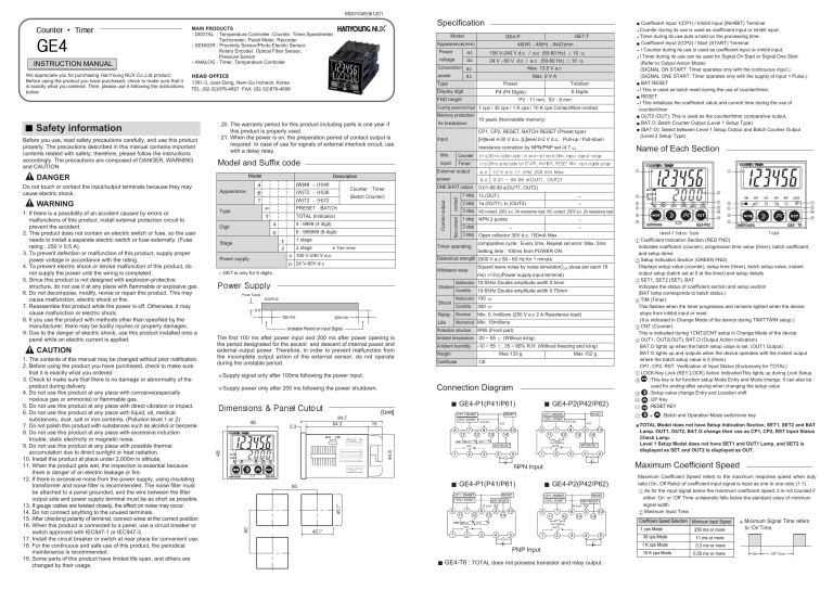 Safety information Safety information