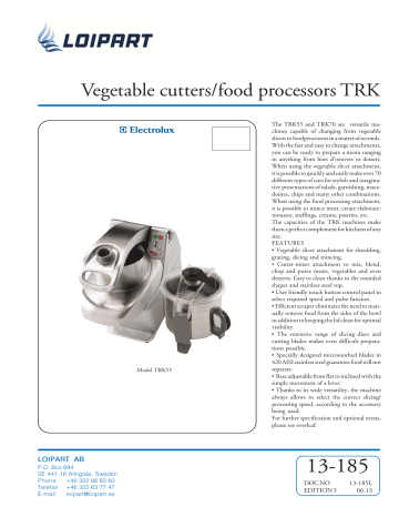 Vegetable cutters/food processors TRK Vegetable cutters/food processors TRK