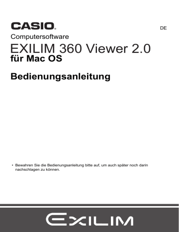 Casio EXILIM 360 Viewer (Mac OS) Digital Camera Benutzerhandbuch | Manualzz Casio EXILIM 360 Viewer (Mac OS) Digital Camera Benutzerhandbuch | Manualzz