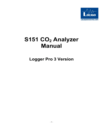 S151 CO2 Analyzer Manual | Manualzz S151 CO2 Analyzer Manual | Manualzz