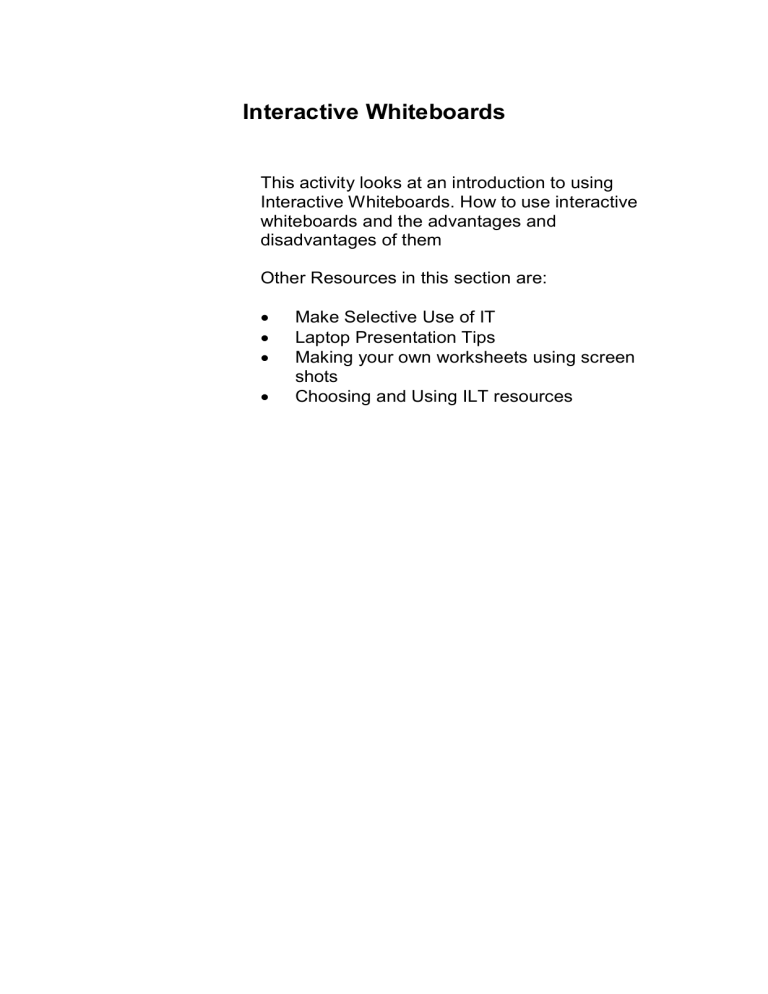 Interactive Whiteboards - Craven College Web Portal Interactive Whiteboards - Craven College Web Portal