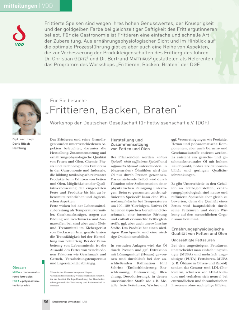 Frittieren, Backen, Braten Frittieren, Backen, Braten
