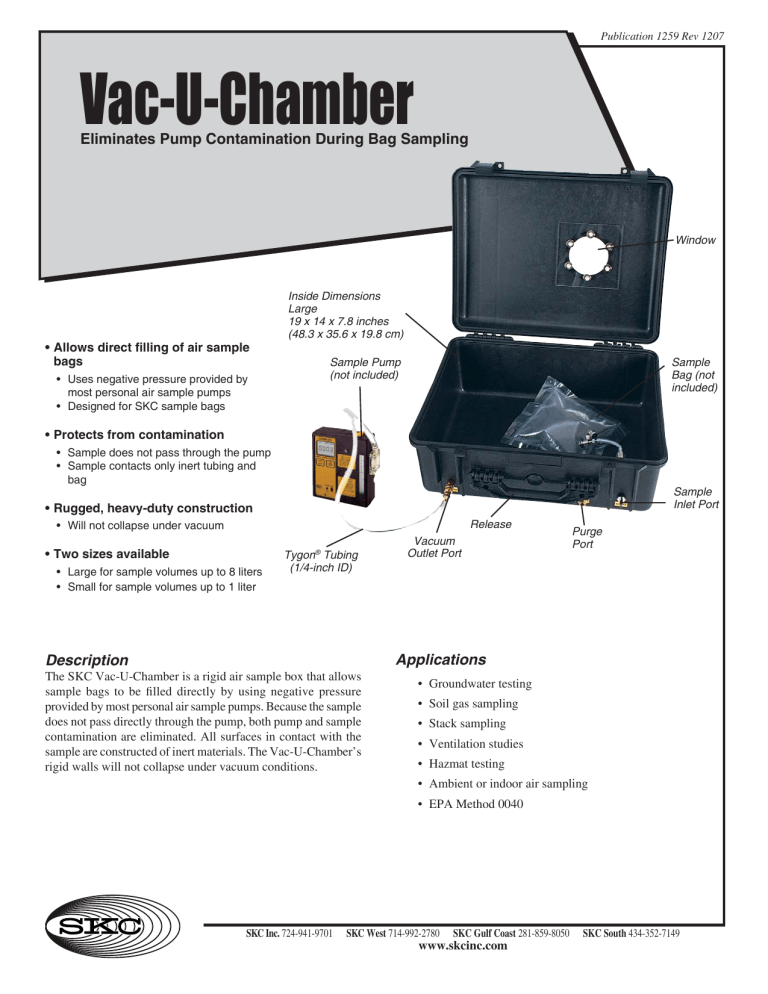 Vac_U_Chamber 231-939 Spec Sheet 1259 PDF Document Vac_U_Chamber 231-939 Spec Sheet 1259 PDF Document