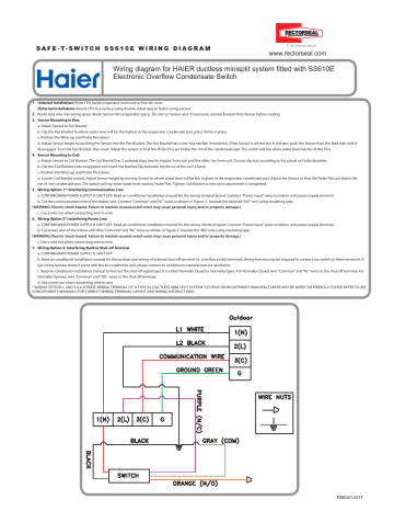 Rectorseal Safe T Switch Ss E Wiring Diagram Manualzz