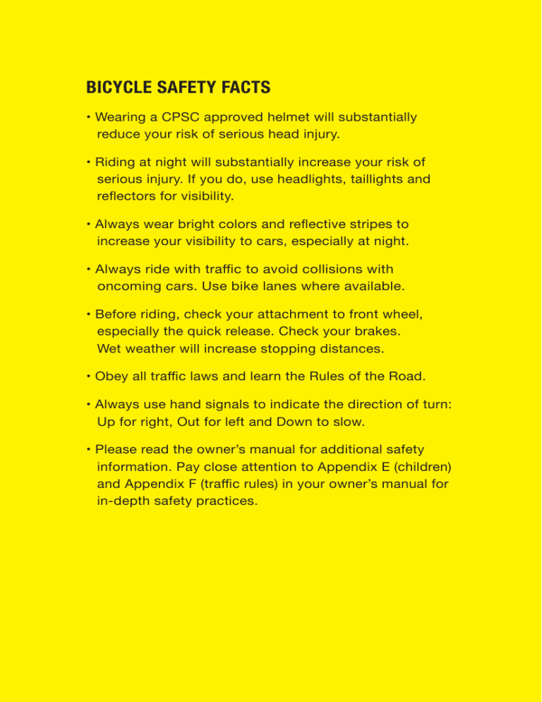 bicycle safety facts - DICK`S Sporting Goods bicycle safety facts - DICK`S Sporting Goods