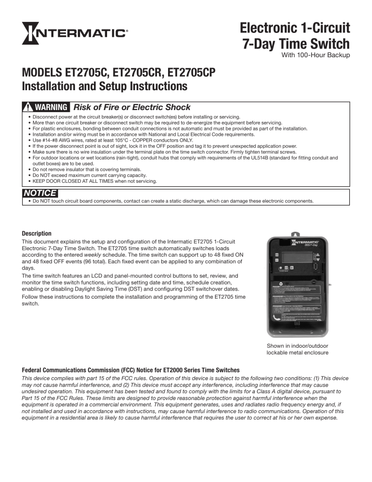 ET2705 Instructions ET2705 Instructions