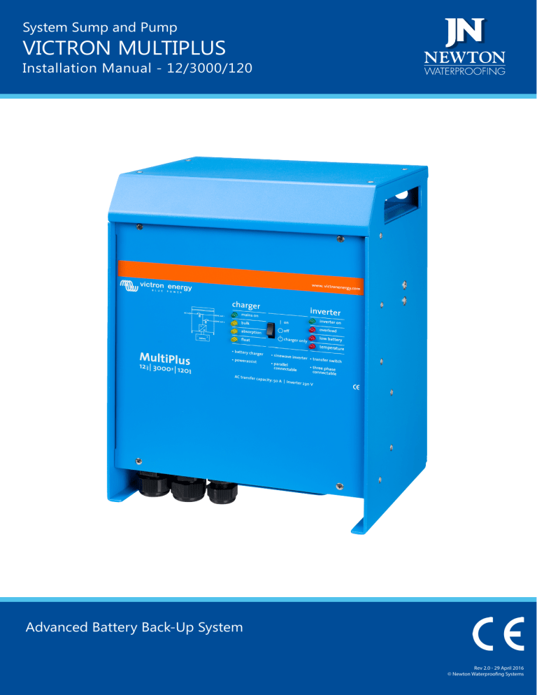 Victron MultiPlus 3000 Installation Manual Victron MultiPlus 3000 Installation Manual