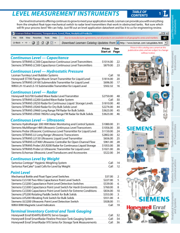 level measurement instruments level measurement instruments
