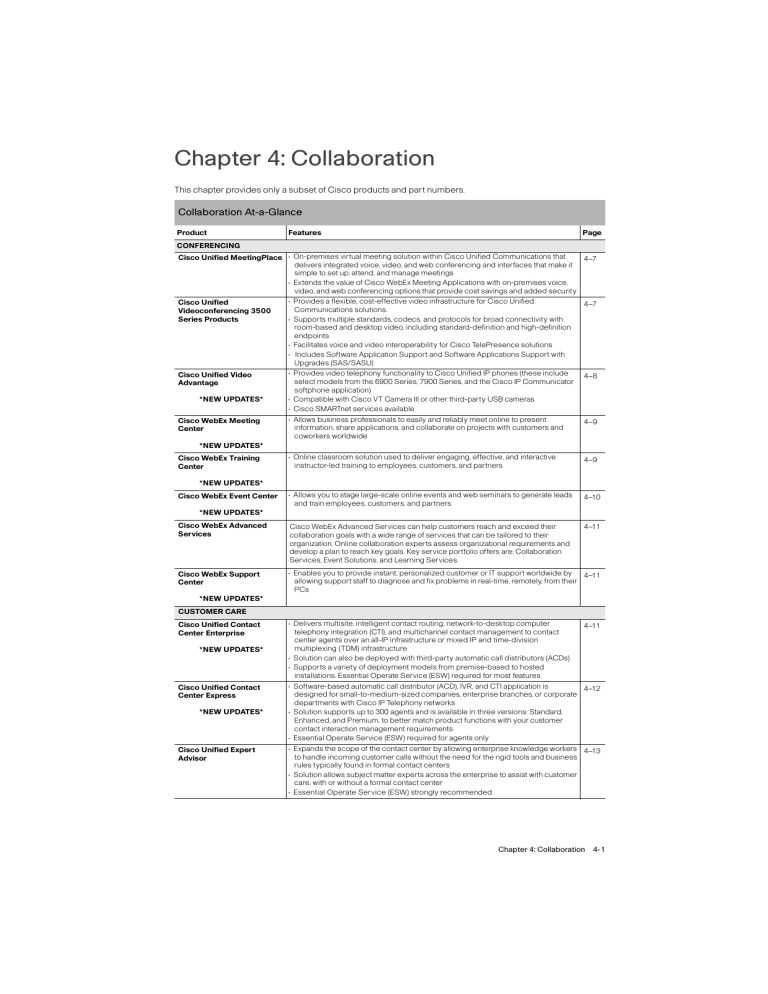 Chapter 4: Collaboration Chapter 4: Collaboration