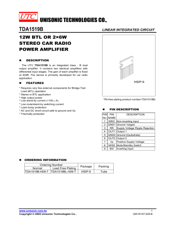 TDA1519B TDA1519B