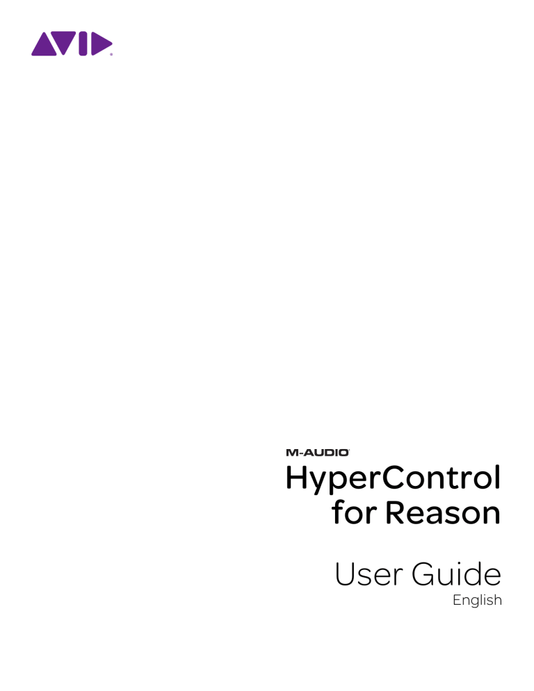 HyperControl for Reason • User Guide - M HyperControl for Reason • User Guide - M