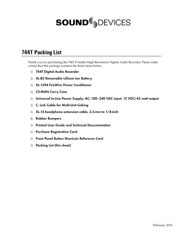 744T User Guide and Technical Information 744T User Guide and Technical Information