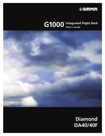 Garmin G1000 - Diamond DA40/DA40F Quick Reference Guide | Manualzz Garmin G1000 - Diamond DA40/DA40F Quick Reference Guide | Manualzz