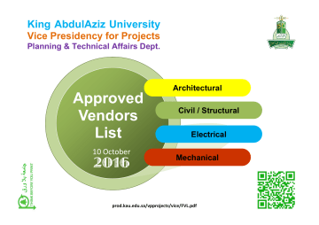 Approved Vendors List Approved Vendors List