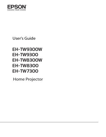Epson Europe EH-TW9300 Projector User Manual | Manualzz Epson Europe EH-TW9300 Projector User Manual | Manualzz