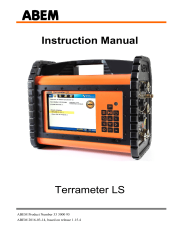 User Guide Terrameter LS User Guide Terrameter LS