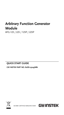 GDS-2000A Quick Start Guide GDS-2000A Quick Start Guide