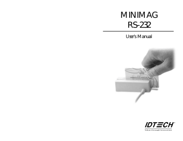 ID TECH MiniMag RS232 User manual | Manualzz ID TECH MiniMag RS232 User manual | Manualzz