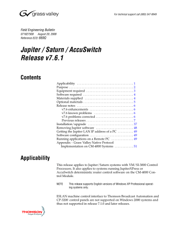 Jupiter / Saturn / AccuSwitch 7.6.1 | Manualzz Jupiter / Saturn / AccuSwitch 7.6.1 | Manualzz