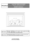 PuraFlame WESTERN EF42D-45D Owner’s Manual