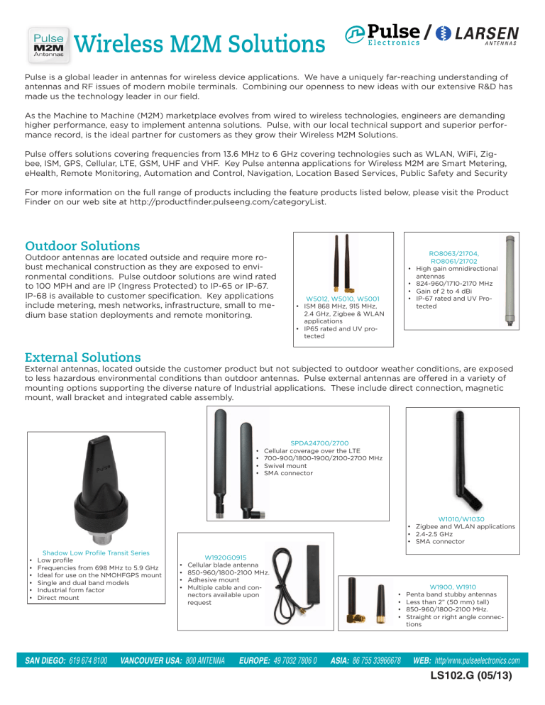 Wireless M2M Solutions Wireless M2M Solutions