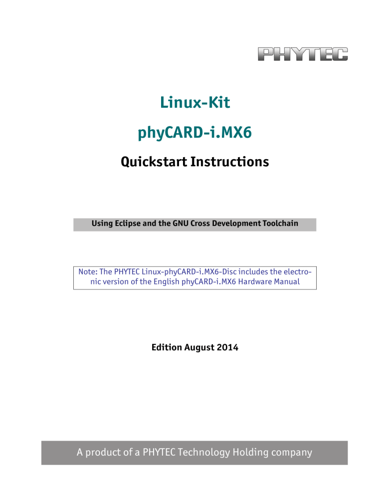 Linux-Kit phyCARD-i.MX6 Linux-Kit phyCARD-i.MX6