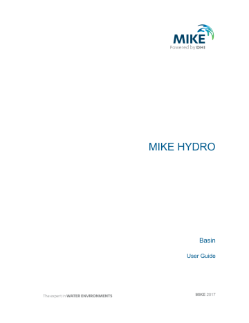 MIKE HYDRO Basin User Guide MIKE HYDRO Basin User Guide