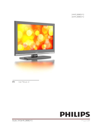 Studio 24/26HFL2808D/12 P age | 1 EN 24HFL2808D/12 Studio 24/26HFL2808D/12 P age | 1 EN 24HFL2808D/12