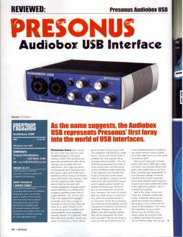 AudioboI USBInterface AudioboI USBInterface